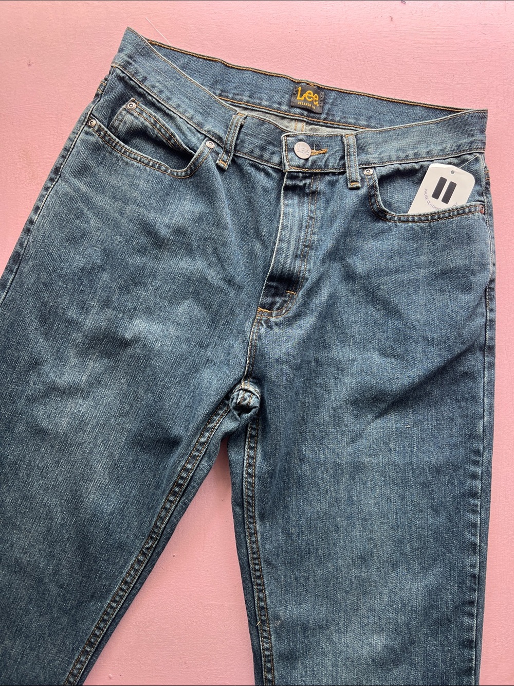 Lee jeans Classic Dark Blue Straight-Leg Jeans 90s relaxed fit denim gasoline